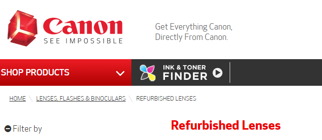 Canon Refurbished lenses