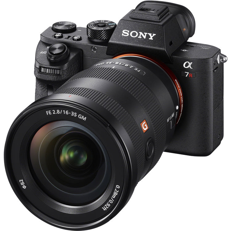 Sony FE 16-35mm f2.8 GM Lens mounted on Sony a7r II