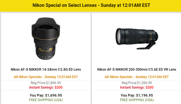 Nikon Lenses Deals